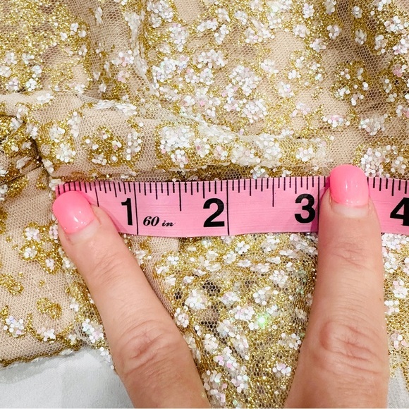 NWT Hello Molly Shimmer Please Bronze Sparkle Romper - Picture 6 of 9